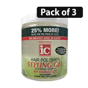 (Pack of 3) Fantasia IC Hair Polisher Styling Gel 20oz