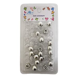Murry Hair Accessory Glittery Transparent And Coloured Beads Silver Front