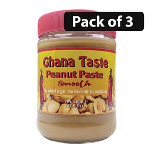 (Pack of 3) Ghana Taste Smooth Peanut Paste 500G