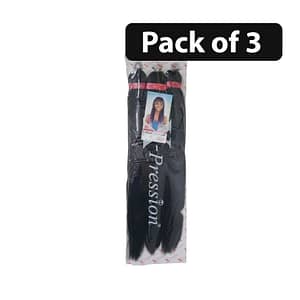 (Pack of 3) Xpression 3X Pre-Stretched Braid 50''-1B