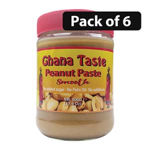 (Pack of 6) Ghana Taste Smooth Peanut Paste 500G