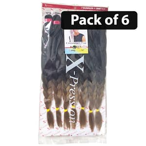 (Pack of 6) Xpression 7X Pre-Stretched Braid T127 52''