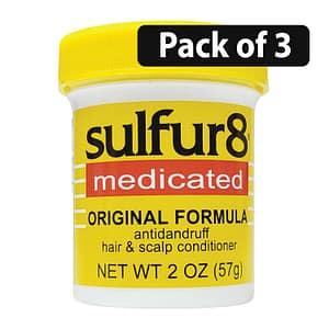 (Pack of 3) Sulfur 8 Medicated Anti Dandruff Hair & Scalp Conditioner 2oz