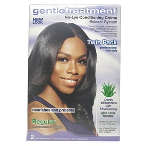 Gentle Treatment No-Lye Conditioning Creme Relaxer Regular Twin Pack 2Applications