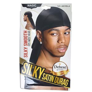 Magic Collection Silky Satin Durag 4801 Black