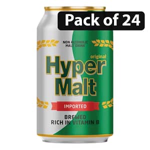(Pack of 24) Hyper Malt Original Non Alcoholic Malt Drink Can 330ml
