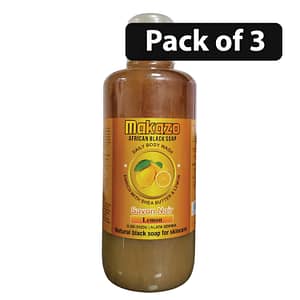 Makazo African Black Soap 977ml Lemon-Pack of 3