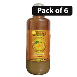Makazo African Black Soap 977ml Lemon-Pack of 6