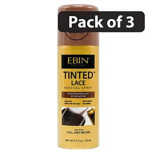 (Pack of 3) Ebin Tinted Lace Aerosol Spray 49g Cool Deep Brown