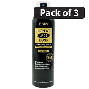 (Pack of 3) Ebin Wonder Lace Bond Extreme Firm Hold Adhesive Spray
