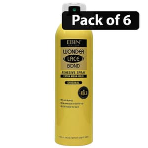 (Pack of 6) Ebin Wonder Lace Bond Extra Mega Hold Adhesive Spray