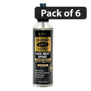 (Pack of 6) Ebin Wonder Lace Bond Lace Melt Spray Extreme Firm Hold 250ml