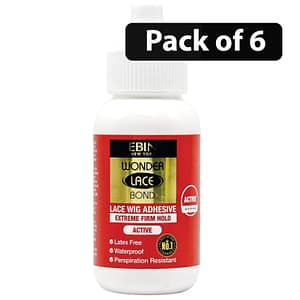 (Pack of 6) Ebin Wonder Lace Bond Lace Wig Adhesive Extreme Firm Hold Active 35ml