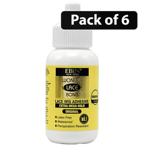(Pack of 6) Ebin Wonder Lace Bond Lace Wig Adhesive Extreme Mega Hold Original 35ml
