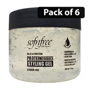 (Pack of 6) Sofnfree Clear Protein Styling Gel 180ml