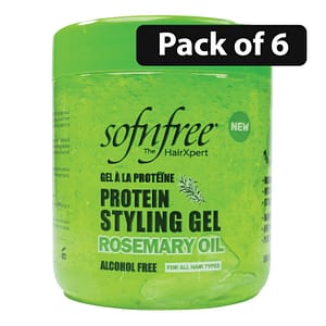 (Pack of 6) Sofnfree Protein Styling Gel 500ml Rosemary