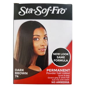 Sta-Sof-Fro Permanent Powder Hair Colour 8g Dark Brown 74