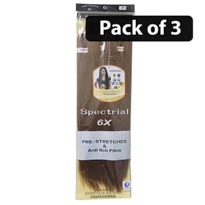 (Pack of 3) Kuknus Braid Professional 6X Pre-Stretched 26″ 27