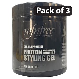 (Pack of 3) Sofnfree Black Protein Styling Gel 1000ml