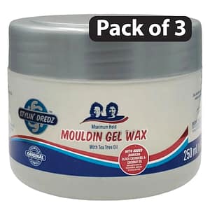 (Pack of 3) Stylin Dredz Maximum Hold Mouldin Gel Wax White 250ml