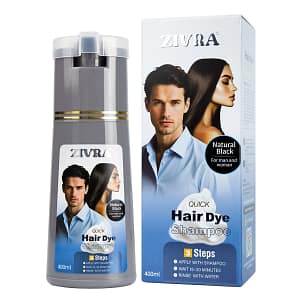 Zivra Hair Dye Shampoo 400ml Natural Black