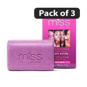 (Pack of 3) Fair & White Miss White Savon Gommant Exfoliating Soap 200g
