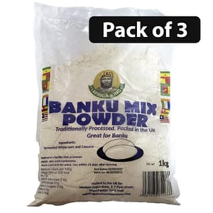 (Pack of 3) Africa King Banku Mix Powder 1kg