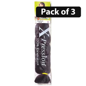 (Pack of 3) Xpression Ultra Braid 100% Kanekalon