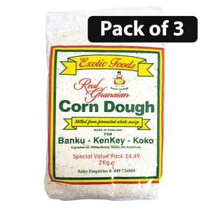 (Pack of 3) Exotic Foods Red Ghanaian Corn Dough 2kg