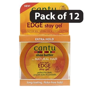 (Pack of 12) Cantu Shea Butter with Extra Gel Holding Edge 66ml