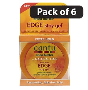 (Pack of 6) Cantu Shea Butter with Extra Gel Holding Edge 66ml