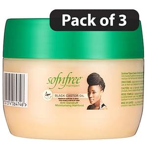 (Pack of 3) Sofnfree Black Castor Oil Hair Food 250ml