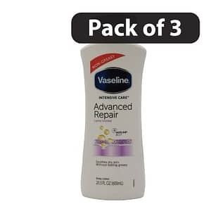 (Pack of 3) Vaseline Non-Greasy Intensive Care Body Lotion 600ml Advanced Rapair