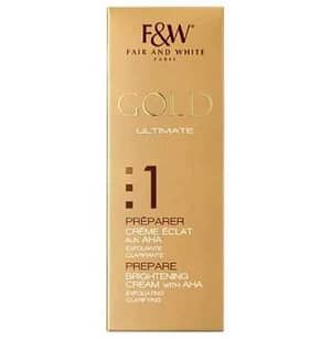 Fair & White Gold Ultimate 1 Prepare Brightening Cream with AHA 75ml (2)