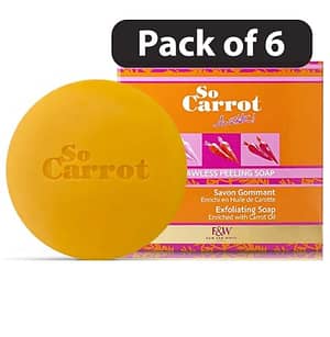 (Pack of 6) F&W So Carrot Savon Gommant Soap 200g
