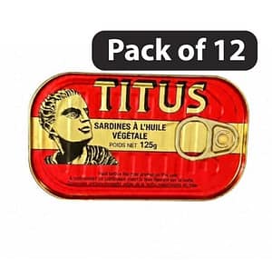 Titus Sardines In Oil 125g (Pack of 12)
