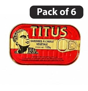 Titus Sardines In Oil 125g (Pack of 6)