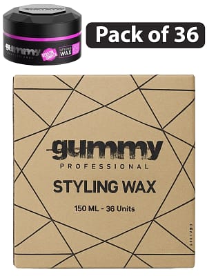 (Pack of 36) Gummy Professional Styling Wax Gloss Extra Hold 150ml
