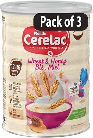 (Pack of 3) Nestle Cerelac – Infant Honey & Wheat with Milk 1kg