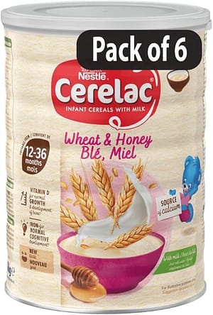 (Pack of 6) Nestle Cerelac – Infant Honey & Wheat with Milk 1kg