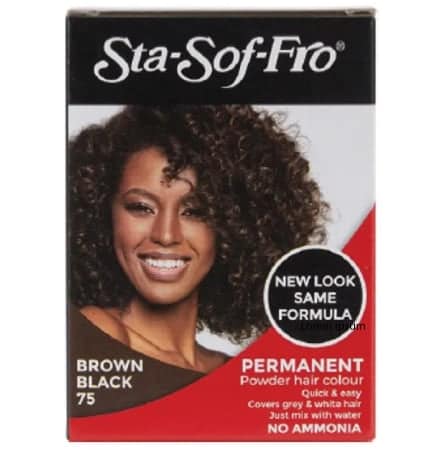 Sta-Sof-Fro Permanent Powder Hair Colour 8g 1 Sta-Sof-Fro Permanent Powder Hair Colour 8g Black Brown 75