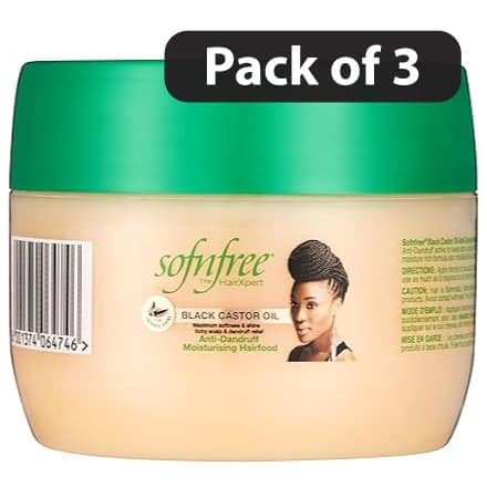 (Pack of 3) Sofnfree Black Castor Oil Hair Food 250ml (Pack of 3) Sofnfree Black Castor Oil Hair Food 250ml