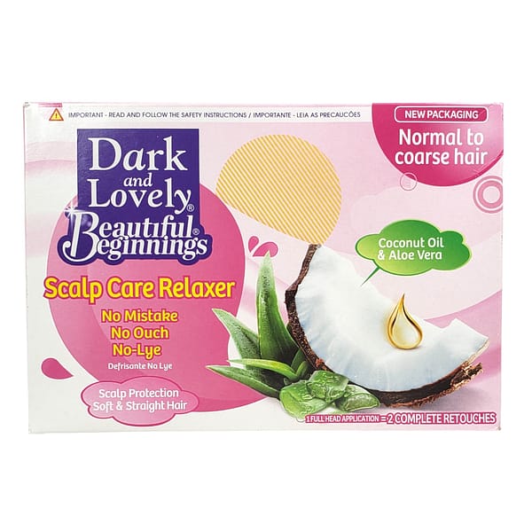 Dark & Lovely Beautiful Beginnings Scalp Care Relaxer 2 Complete Touches Normal