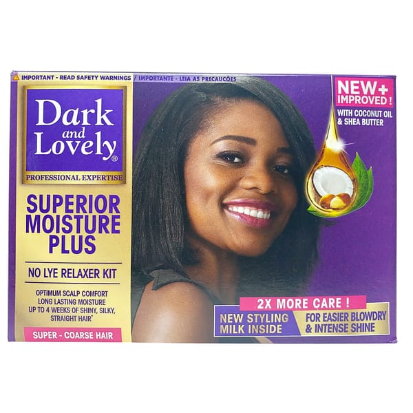 Dark & Lovely Superior Moisture Plus No-Lye Relaxer Kit Super