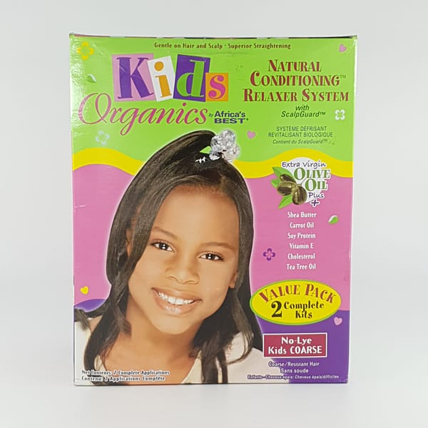 Africa's Best Kids Organics Value Pack 2 Complete Kits No-Lye Kids Coarse
