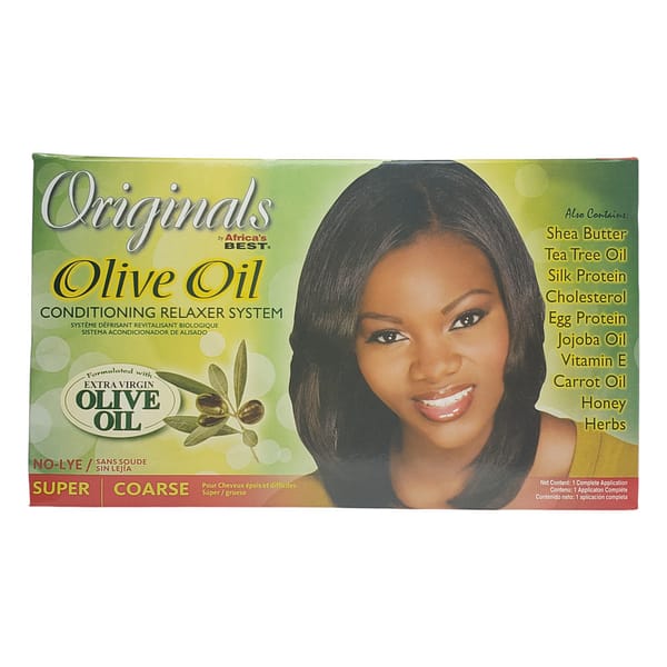 Africa's Best Organics Olive Oil Conditioning Relaxer System 1 Complete Application Super N