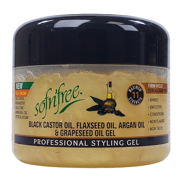 Sofn’Free Black Castor Oil, Flaxseed Oil, Argan Oil & Grapeseed Oil Gel 250ml