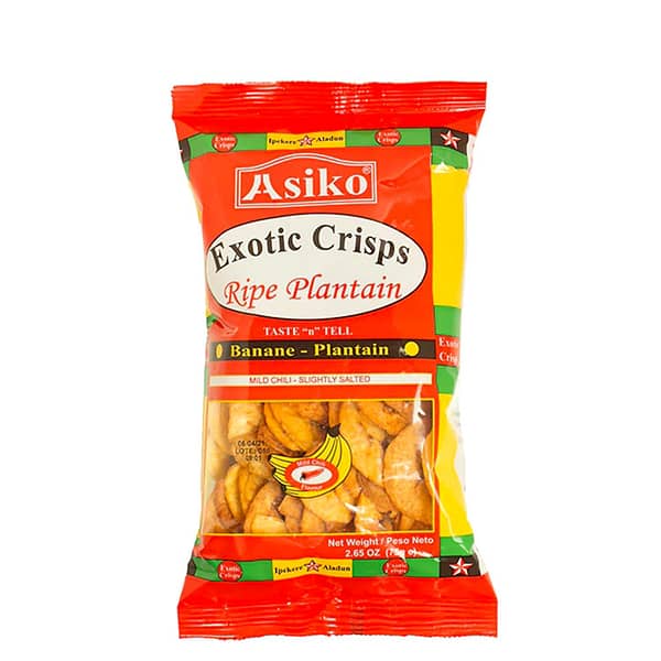 Asiko Exotic Crisps Ripe Plantain Mild Chilli - 75g