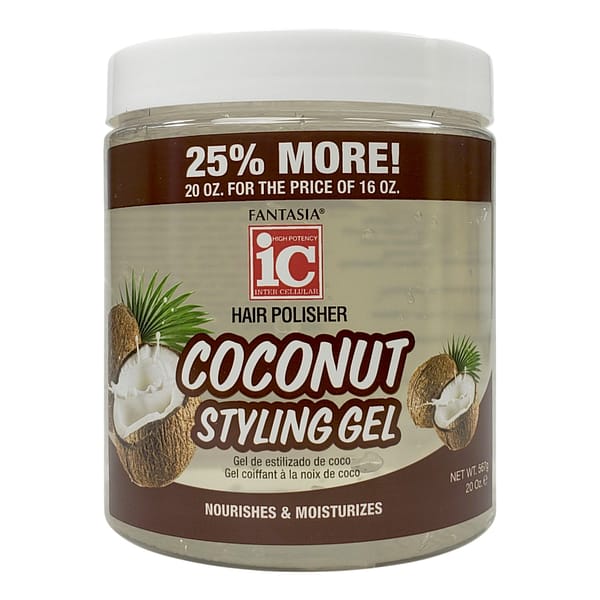 Fantasia IC Hair Polisher Coconut Styling Gel 20oz