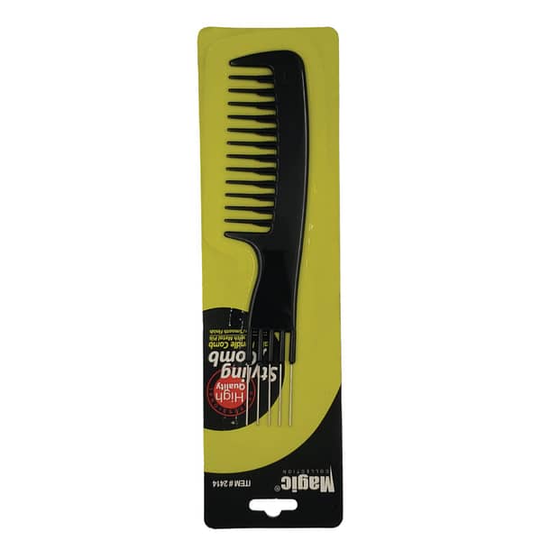 Magic Rake Handle Styling Comb With Metal Pik 2414